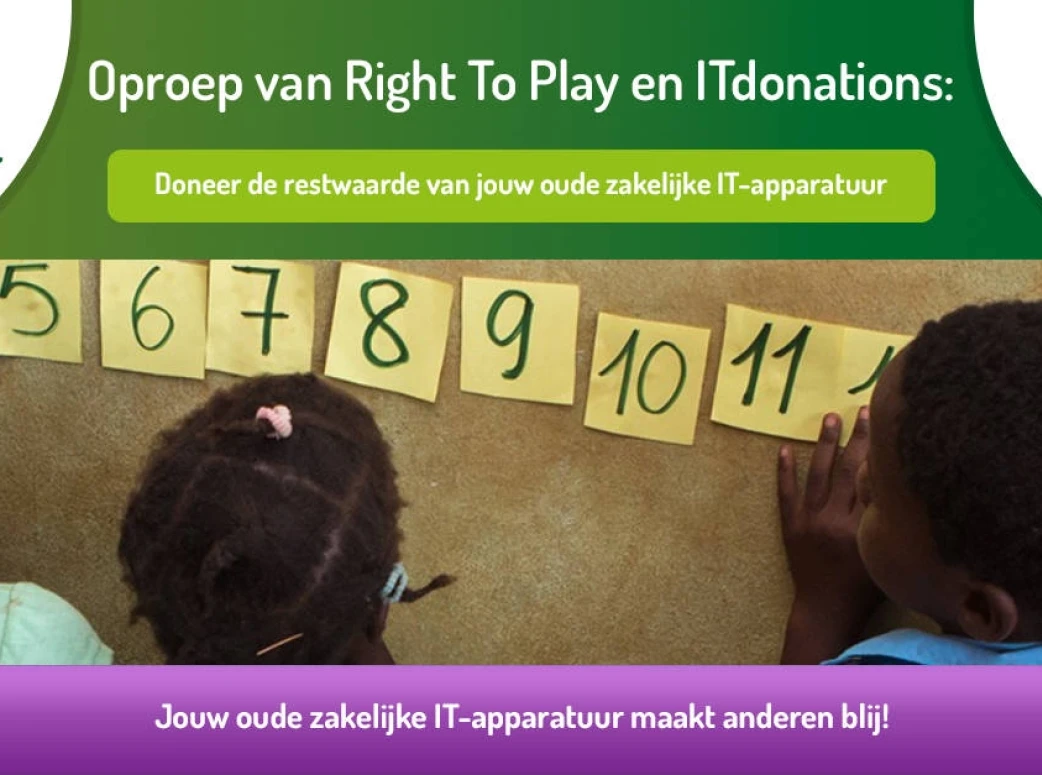 Oproep van Right To Play en ITdonations